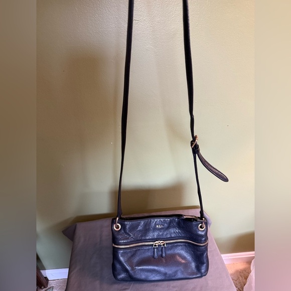 Vintage Lauren Ralph Lauren Maysey Satchel Leather Convertible Crossbody Purse - Picture 3 of 9